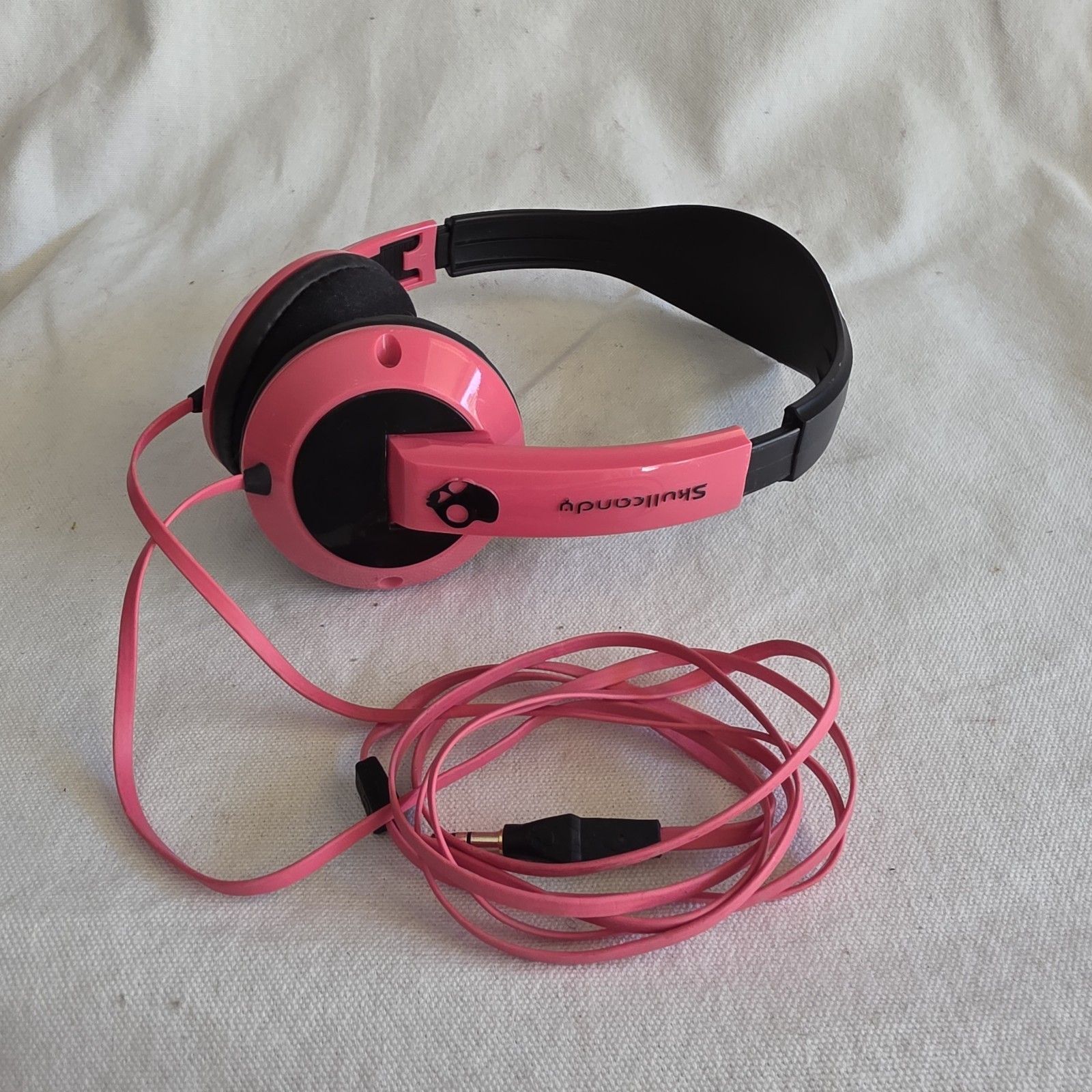Skullcandy Uprock Wired On-Ear Headphones – Pink & Black – Tested & Working
