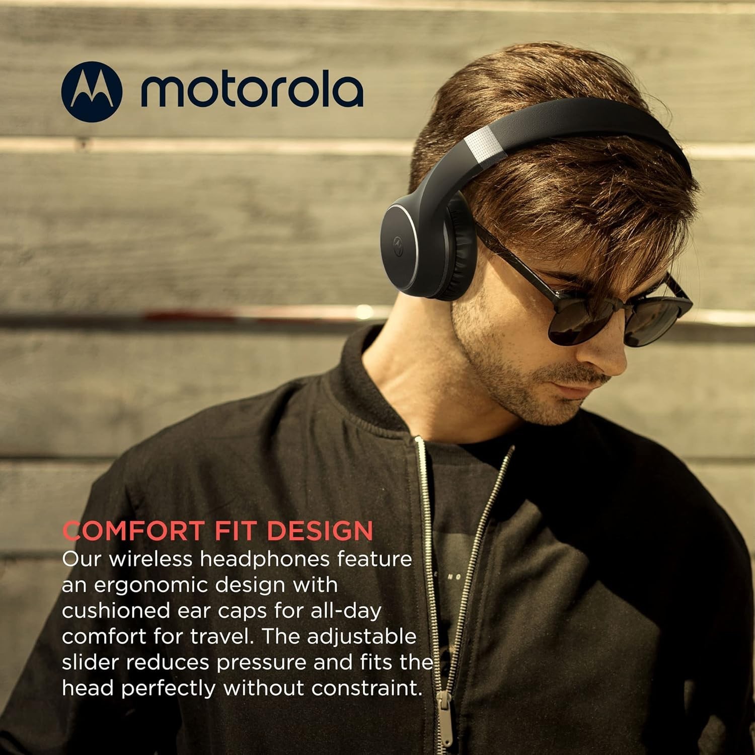 Moto XT220 Bluetooth Wireless Headphones with Microphone, in-Line Control for…