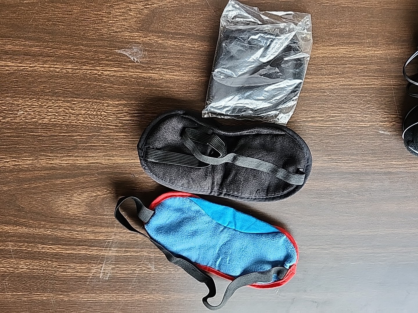 6 Sets Of Airline Ear Phone Jacks, One With Microphone. 3 Eye Covers