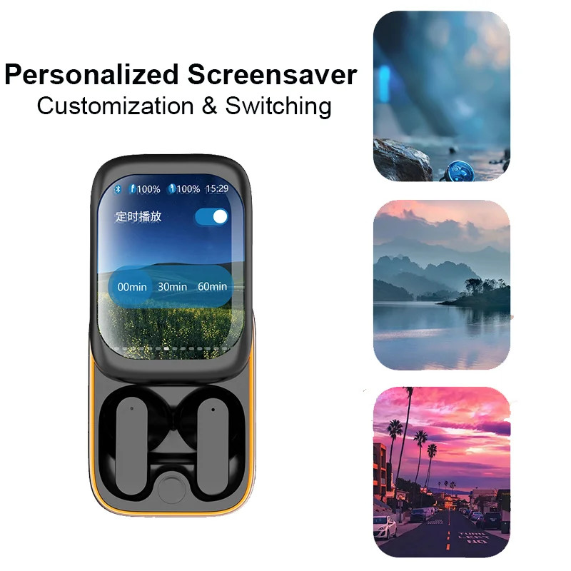 Slide-out True Wireless Bluetooth Touch Screen Headphones For Android IOS