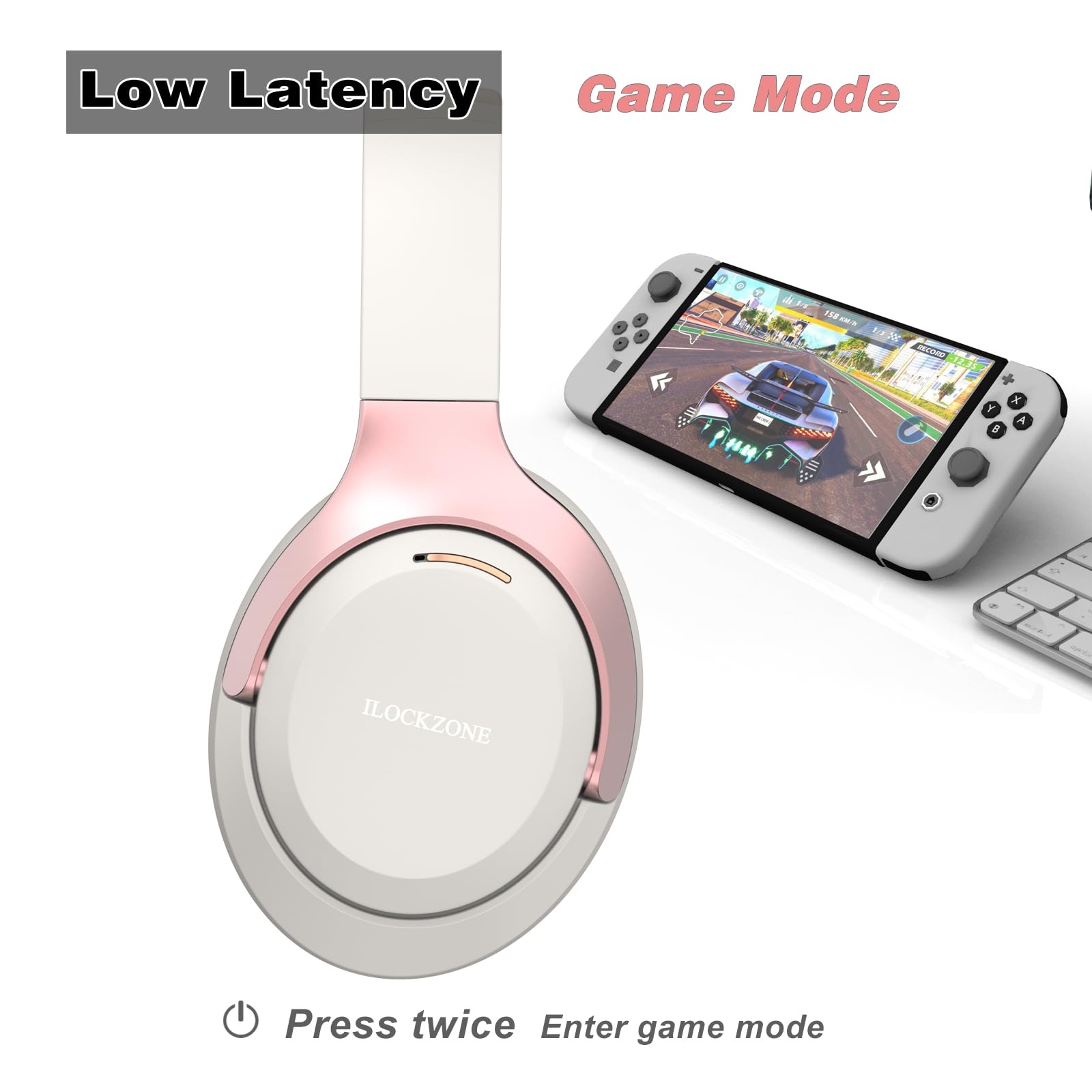 LC30Pro Hybrid Active Noise Cancelling Headphones, 100H Playtime Bluetooth He…