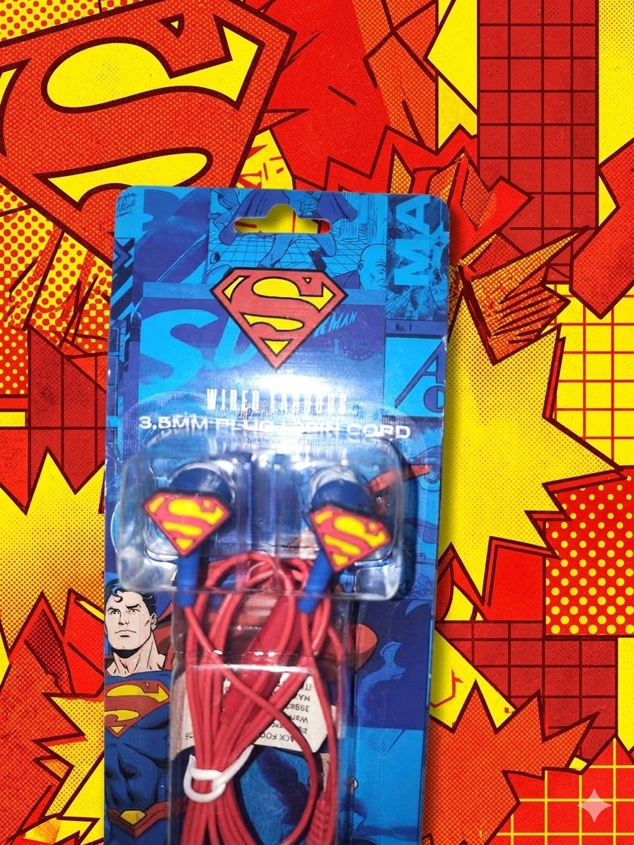 Superman 3.5mm Ear Buds Wired 39 Inch Cord
