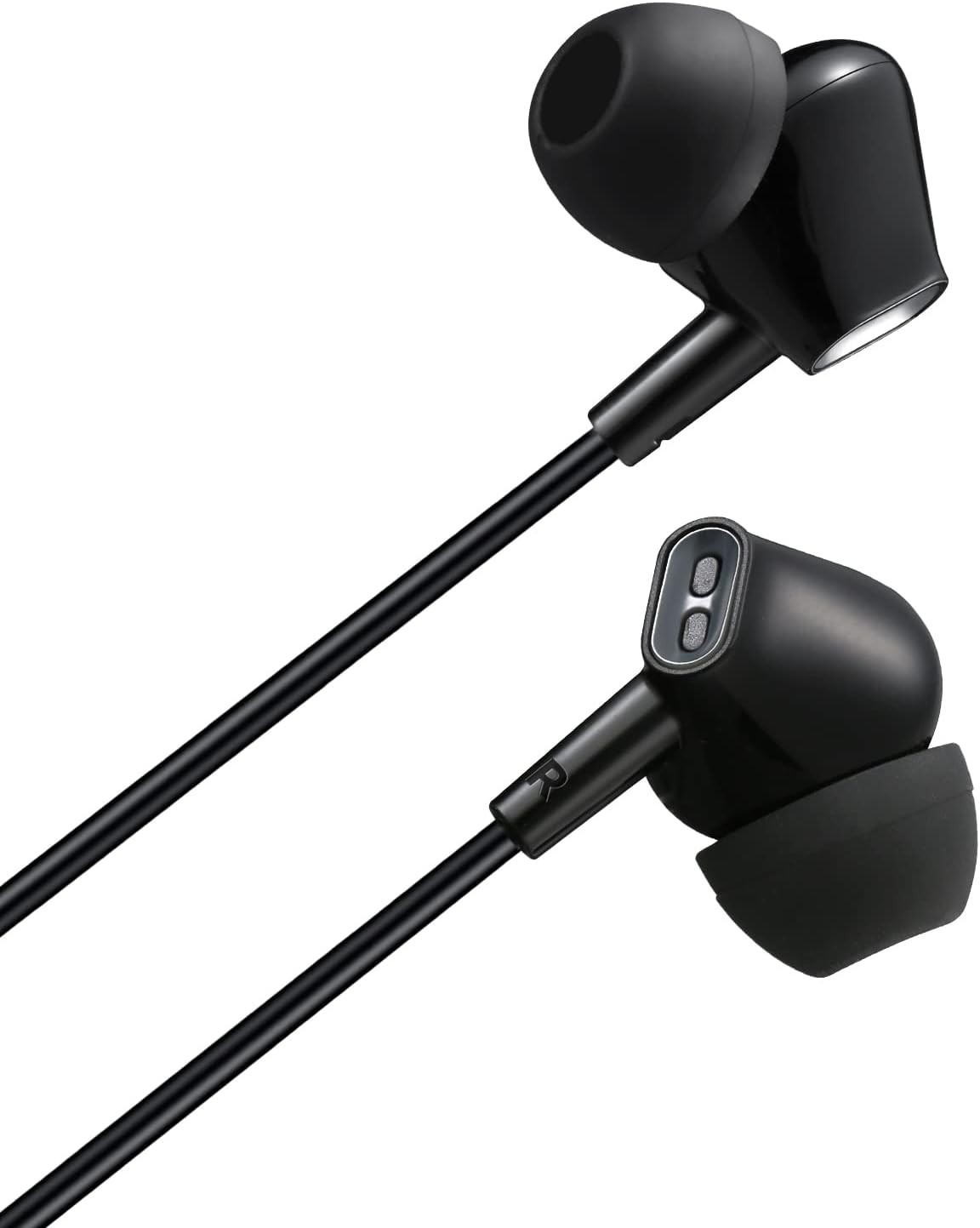 Stereo Bass Wired Earbuds with Tangle-Free Cord & Multifunctional Remote Control