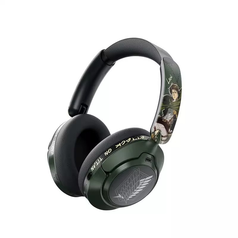 Anime Attack on Titan Levi Ackerman Head Mounted Wireless Bluetooth Headphones