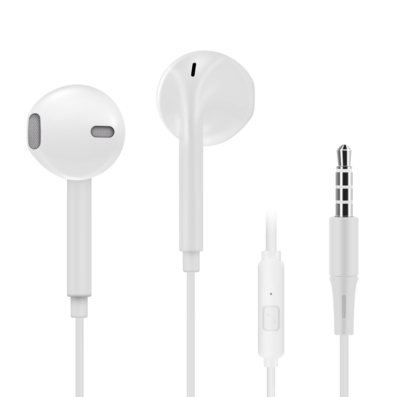 Universal 3.5mm/Type-c Wired Headphones In-ear/Flat Head W/mic For Samsung NEW