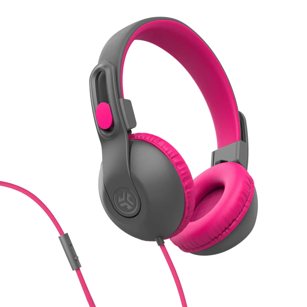 JLab JBuddies Studio 2 Kids On-Ear PINK Kids Wired Headphones w/ Mic NEW !!!
