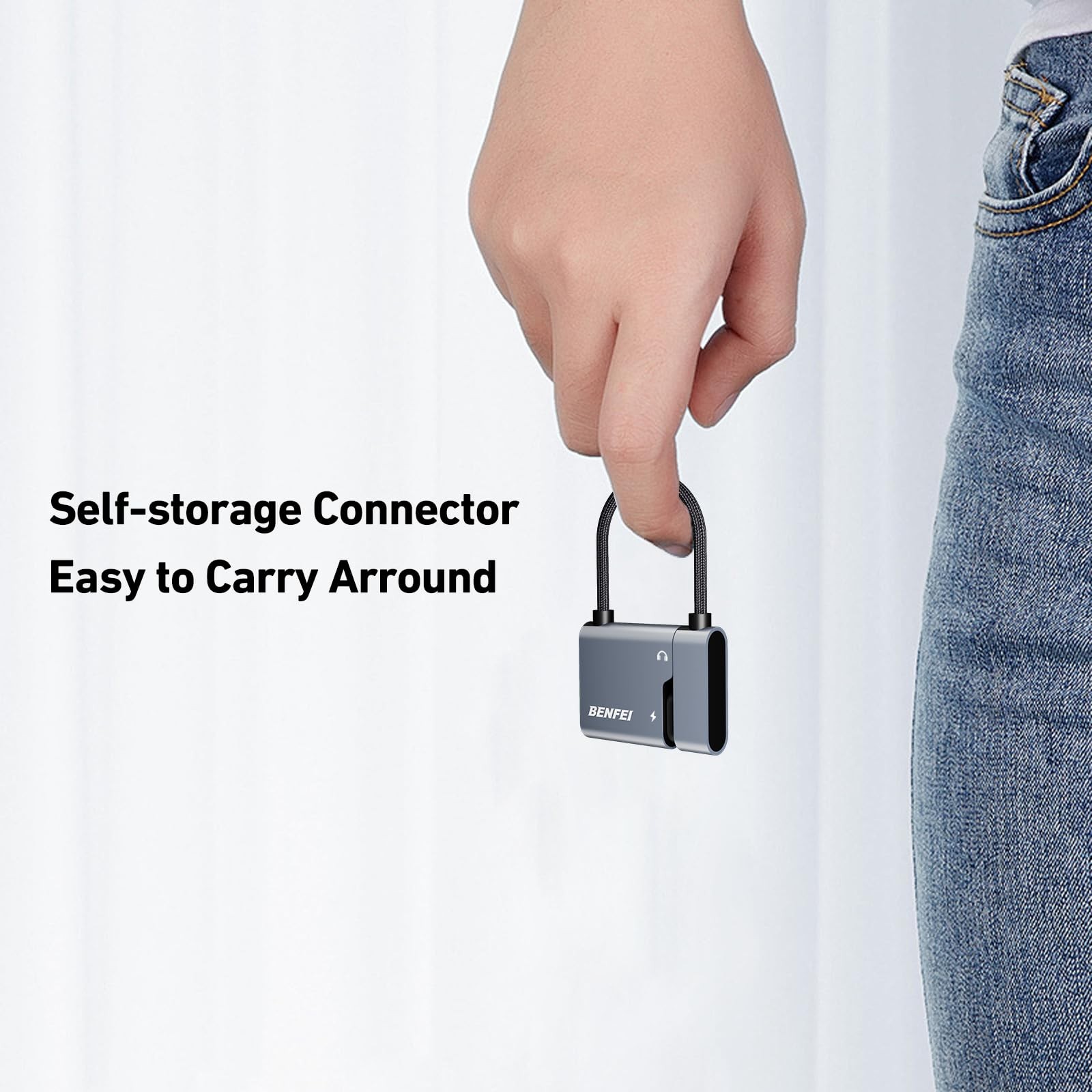BENFEI USB C to Audio Jack Adapter with 60W Fast Charging, USB-C to 3.5mm Female