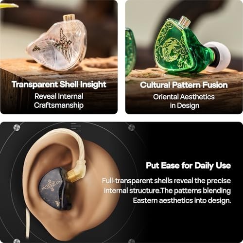 HiFi In-Ear Earphones 10mm Dynamic Driver, Ergonomic Design, Detachable Cable, M