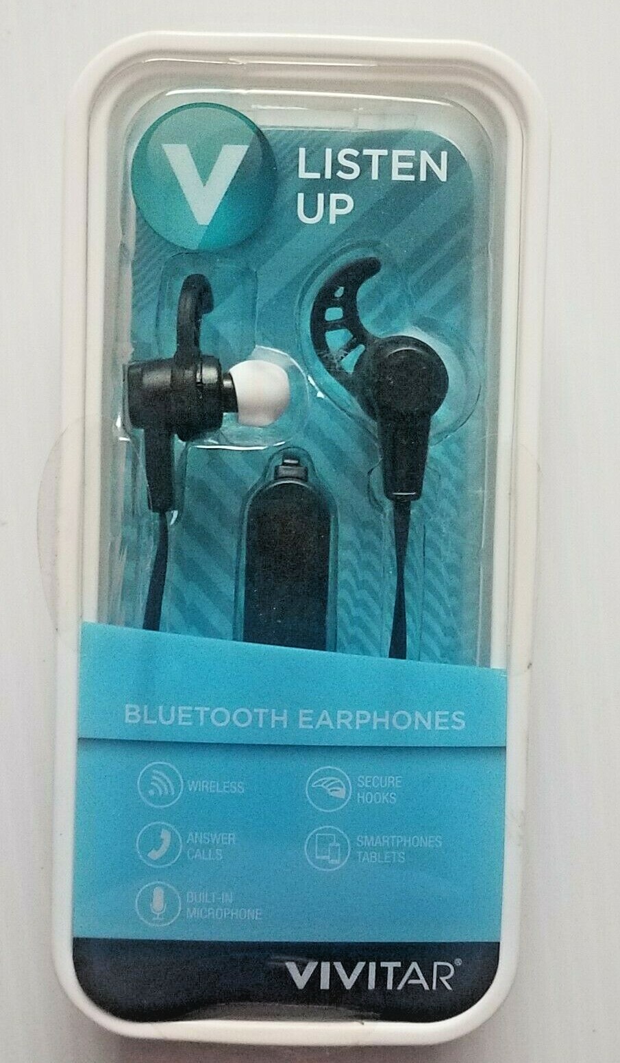 Vivitar Listen Up Bluetooth Earphones Wireless w/ Microphone calls 2 Sets New