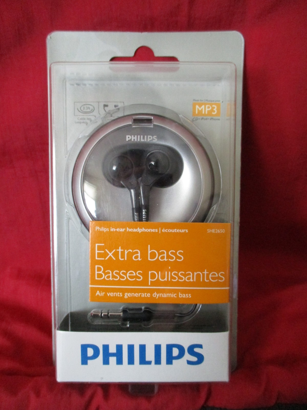 new Philips in-Ear Headphones Extra Bass SHE2650/28