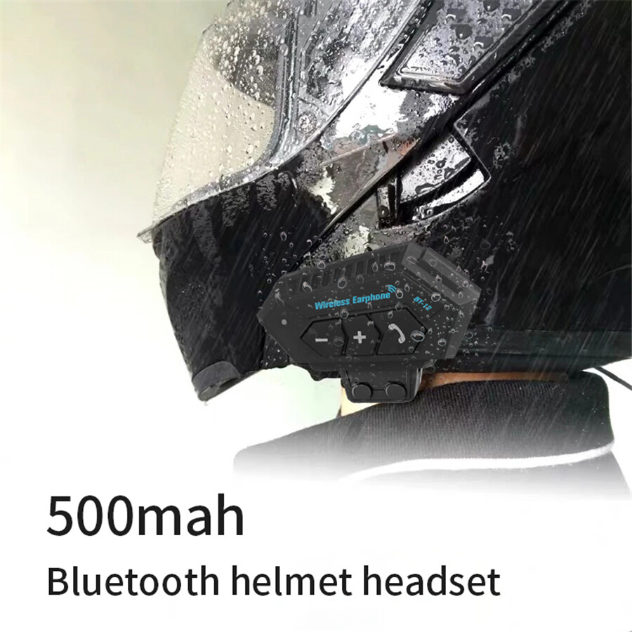 Motorcycle Wireless Bluetooth 5.0 Helmet Headset Hands-free Telephone Call Kit