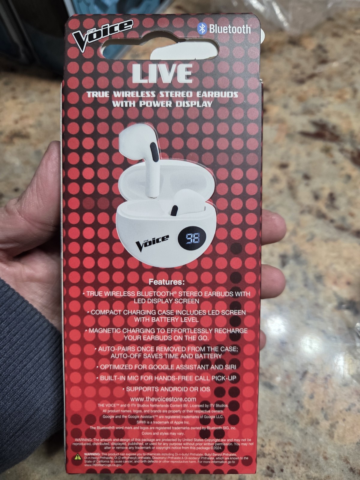 The Voice Live True Wireless Stereo Earbuds with Mic – White New In Box