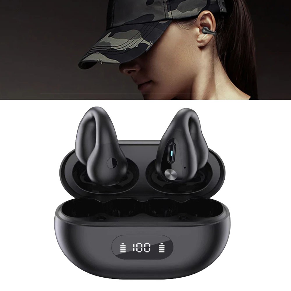Wireless Earbuds Ear Clip Bluetooth 5.3 Headphone Sport Headset Bone Conduction