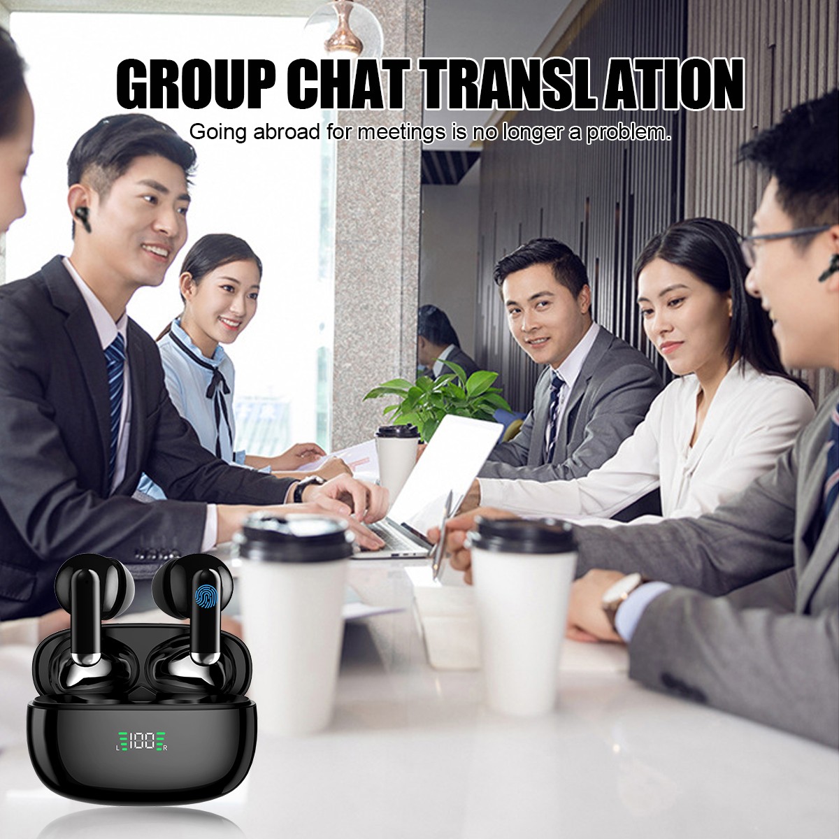 Translator Earbuds 144 Languages Real Time Translator Earphones Smart Voice ..