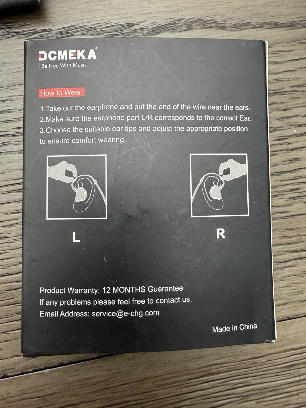 DCMEKA Wired In-Ear Headphones Hi-Res Audio Earbuds w/ Case Tested Working