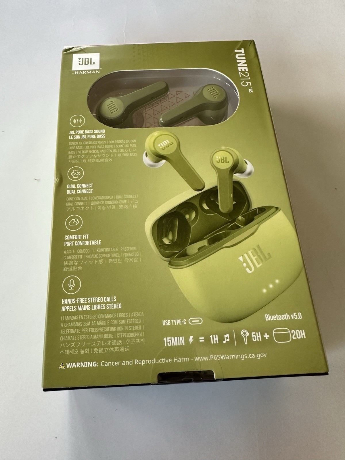 JBL – Tune 215TWS True Wireless In-Ear Headphones – Green – New SEALED