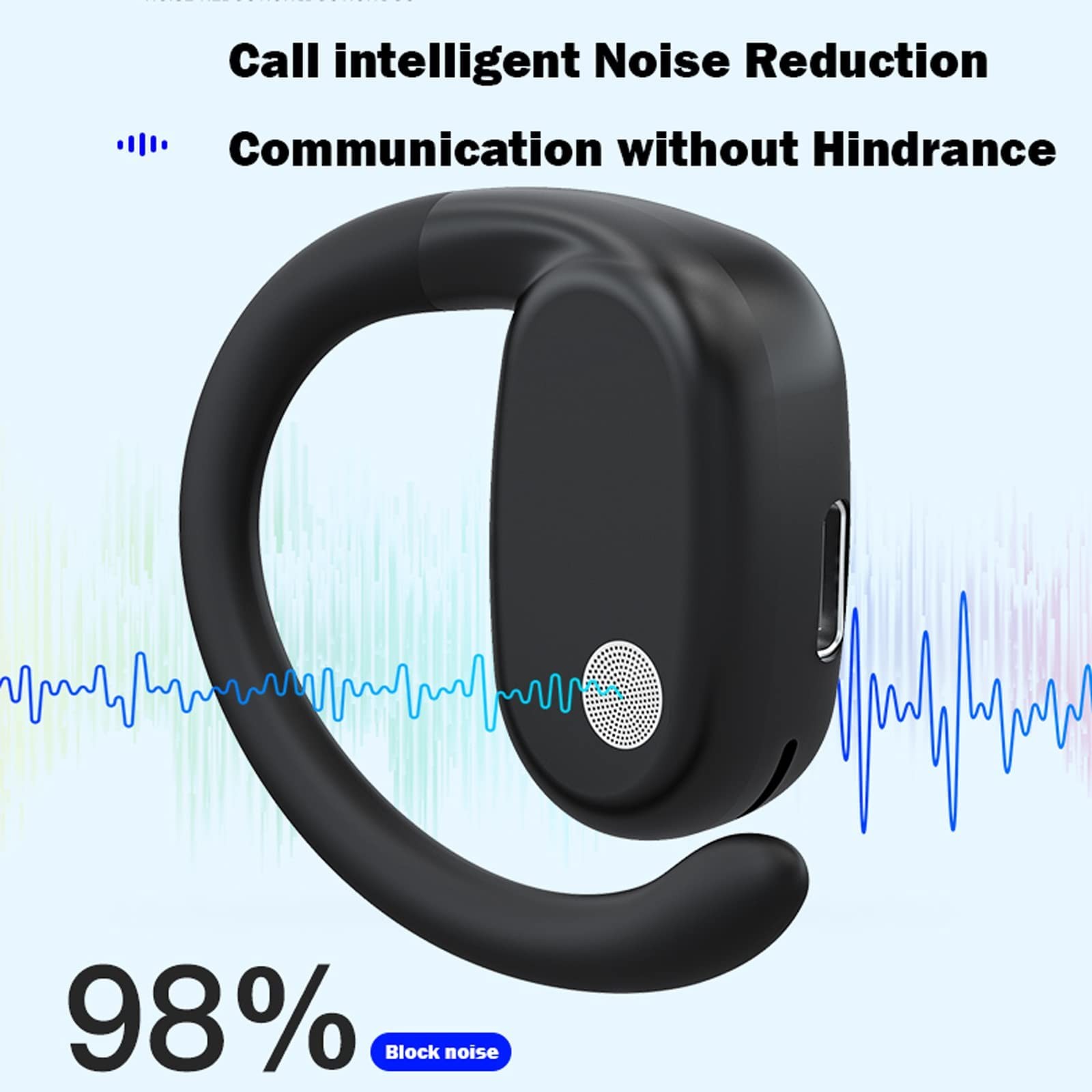 Single Earbud Open Ear Air Bone Conduction Earbud One Ear Headphones Ear Buds…