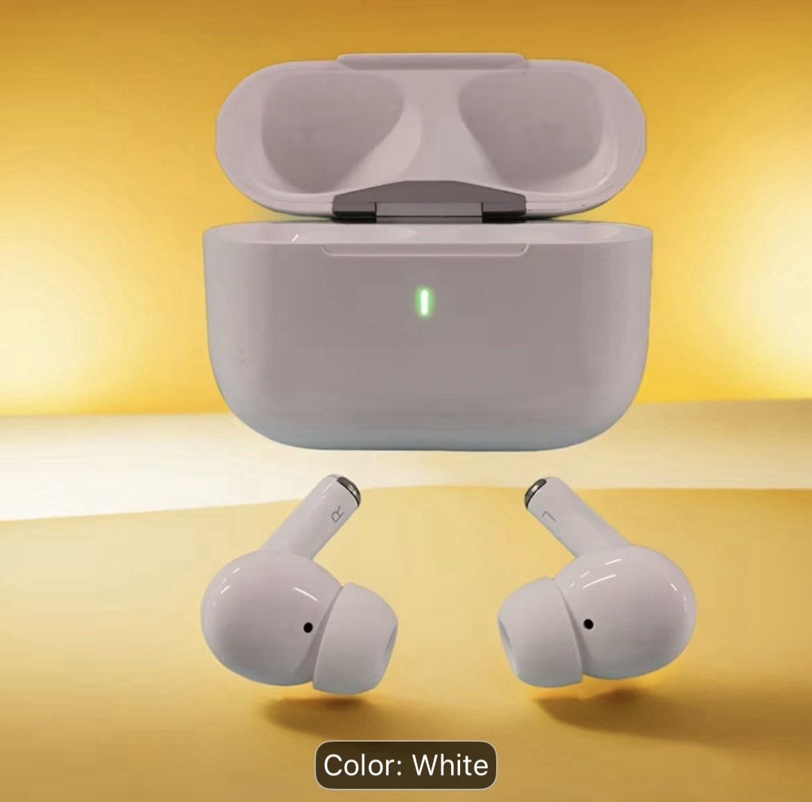 Wireless Bluetooth In-Ear Earbuds White Double Built-In Mic Charging Case