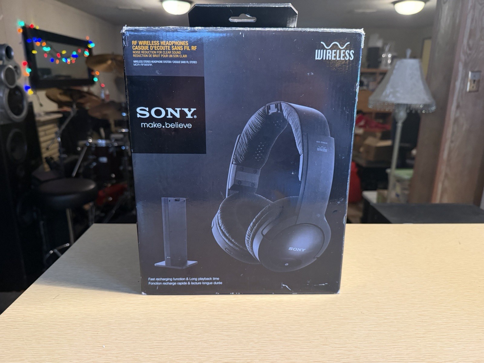 Brand New Sony MDR-RF985RK Over Ear Wireless Headphones Black For TV & Music