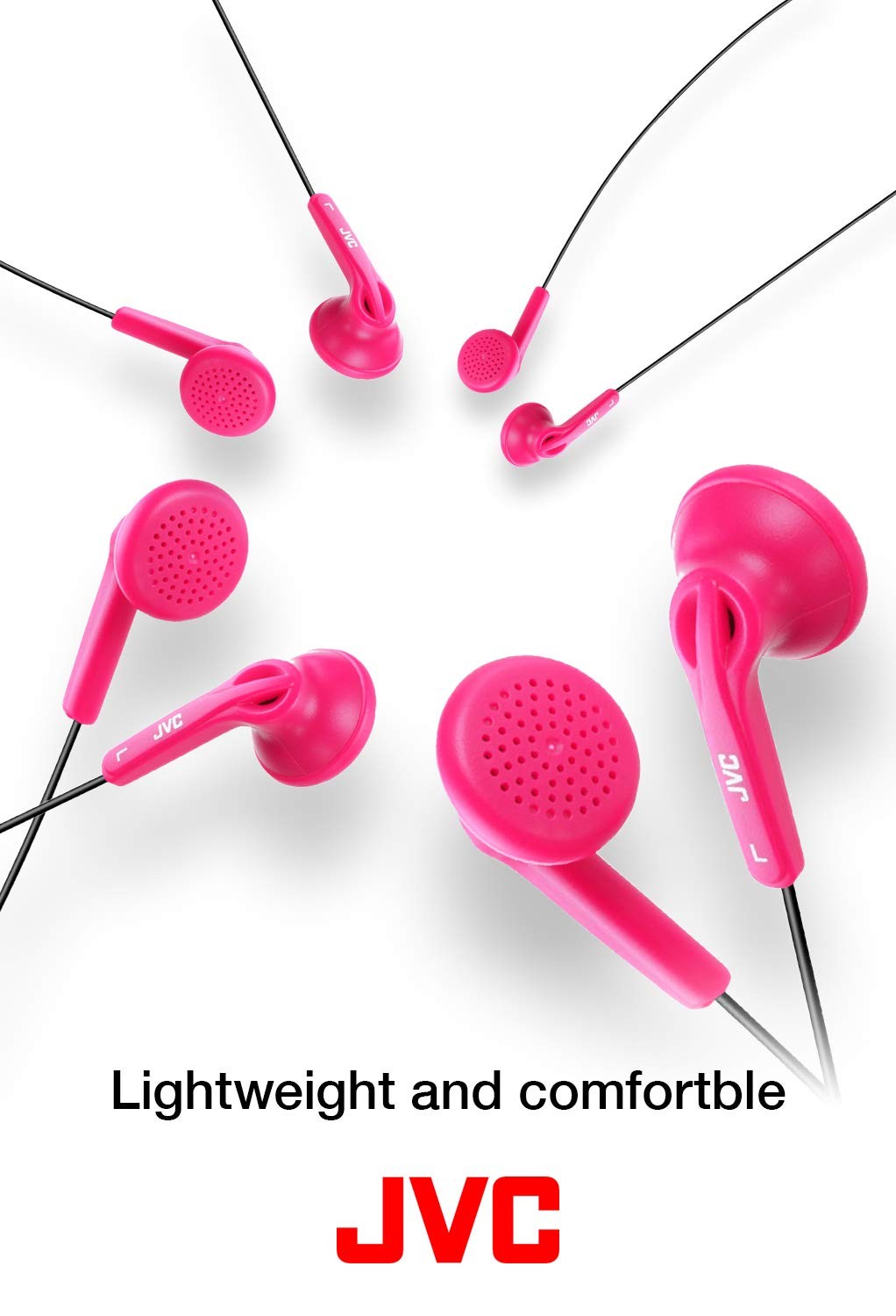 JVC HAF12A Earbud Headphones – Blue 1 Count (Pack of 1),