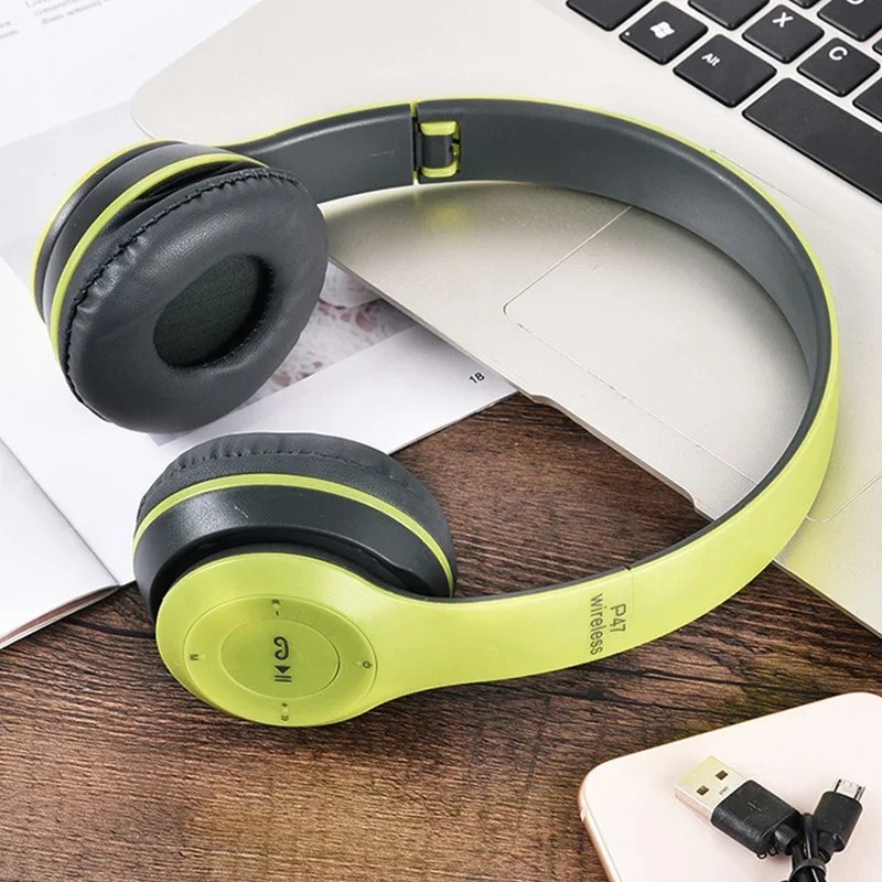 Wireless Headphones Bluetooth Noise Cancelling Stereo Earphones Over Ear Headset