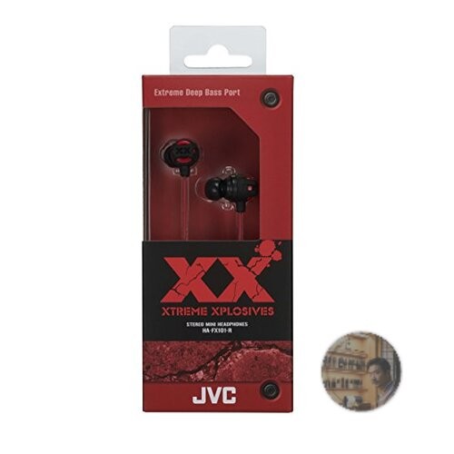 JVC XX HA-FX101-R In-Ear Headphones Red Wired Earbuds New
