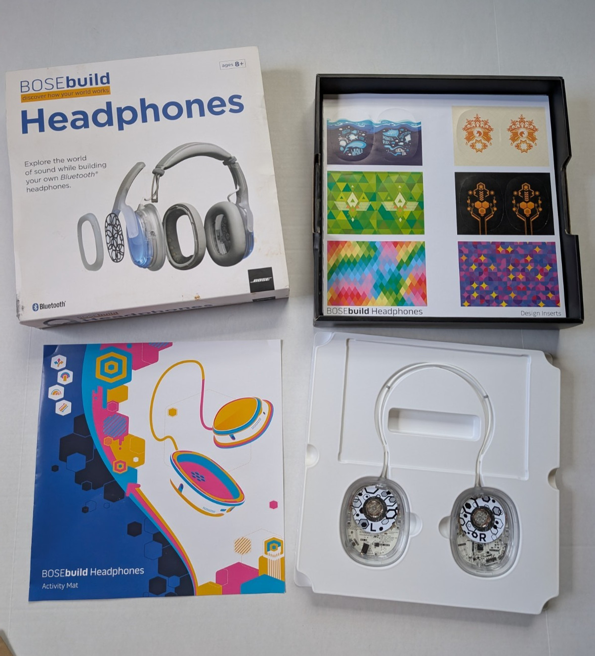 Bose BOSEbuild Over Ear Wireless Headphones Clear Open Box