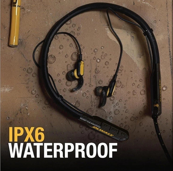 ✅NEW! DEWALT Heavy Duty 2-In-1 Neckband Bluetooth Headphones
