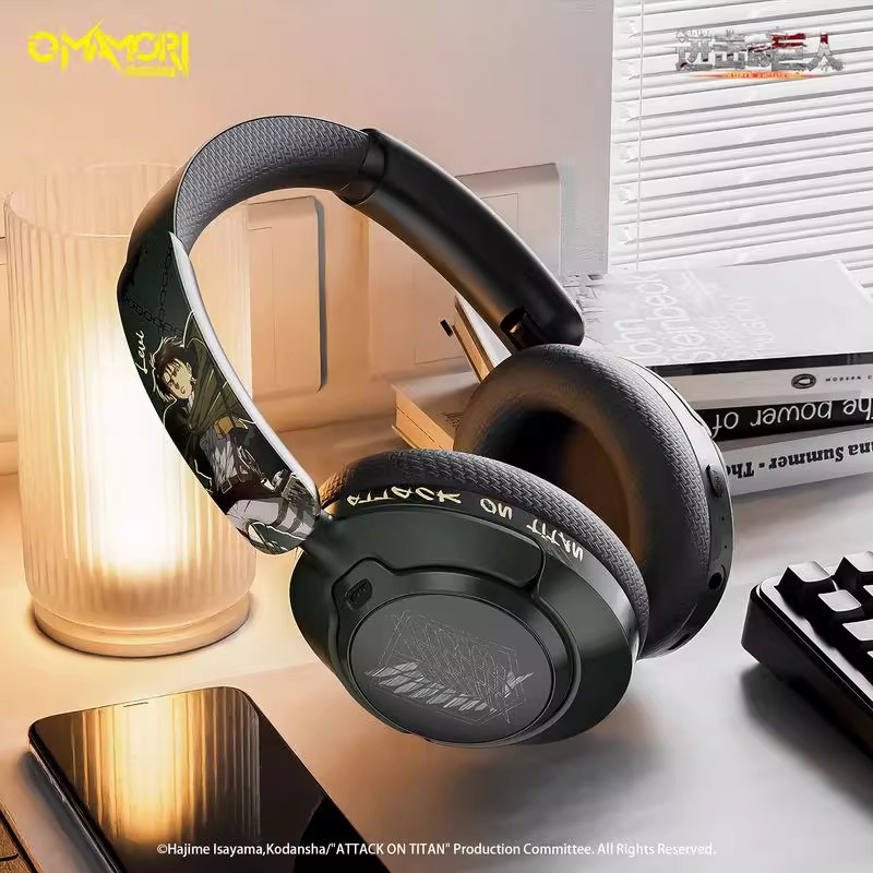 Anime Attack on Titan Levi Ackerman Head Mounted Wireless Bluetooth Headphones