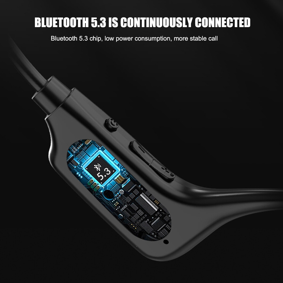 V5.3 Outdoor Bone Conduction Headphones Bluetooth Wireless Earbuds Sport Headset