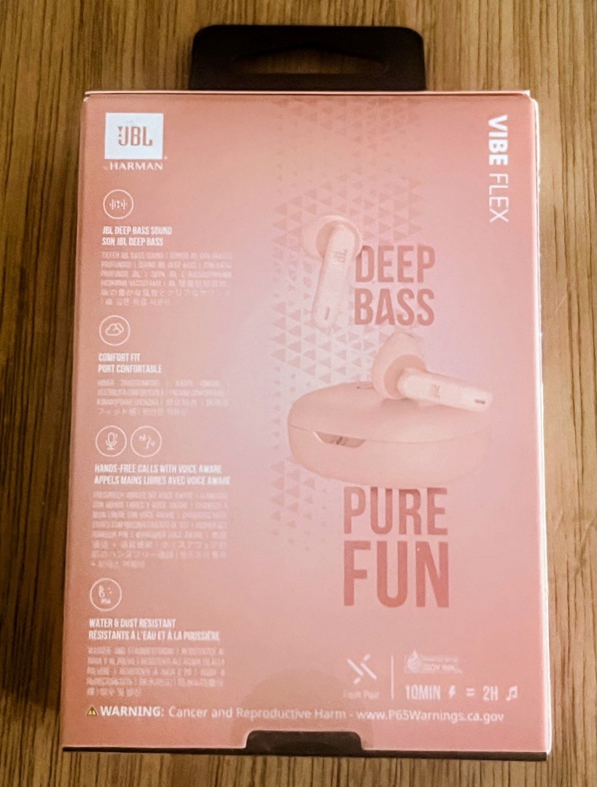 NEW JBL Vibe Flex True Wireless Earbuds Soft Pink Beige Sealed Bluetooth