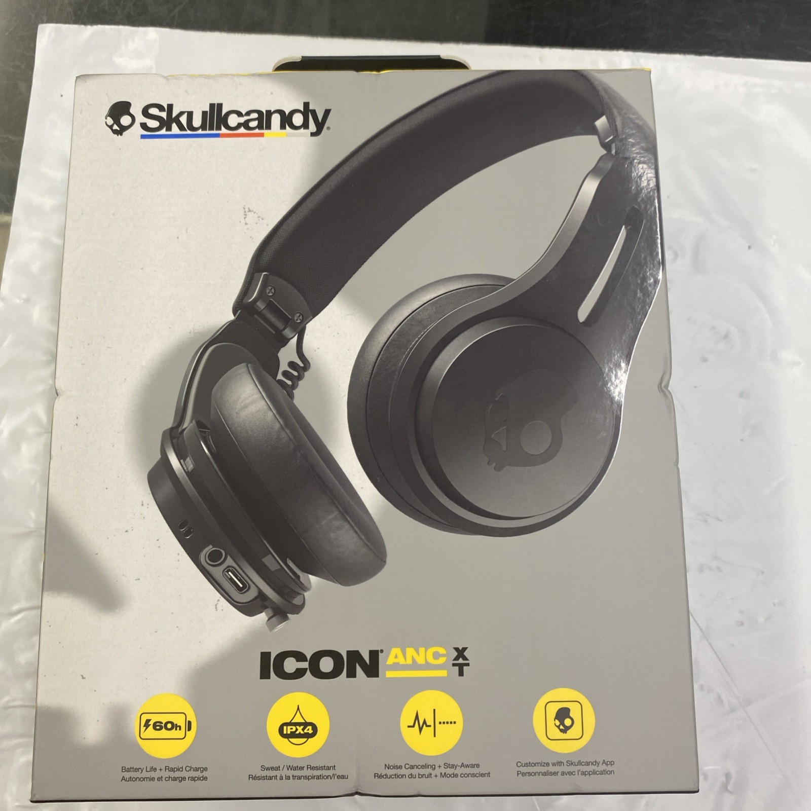 NEW – Skullcandy ICON ANC XT Headphones – Black, NIB iPhone Android Compatible