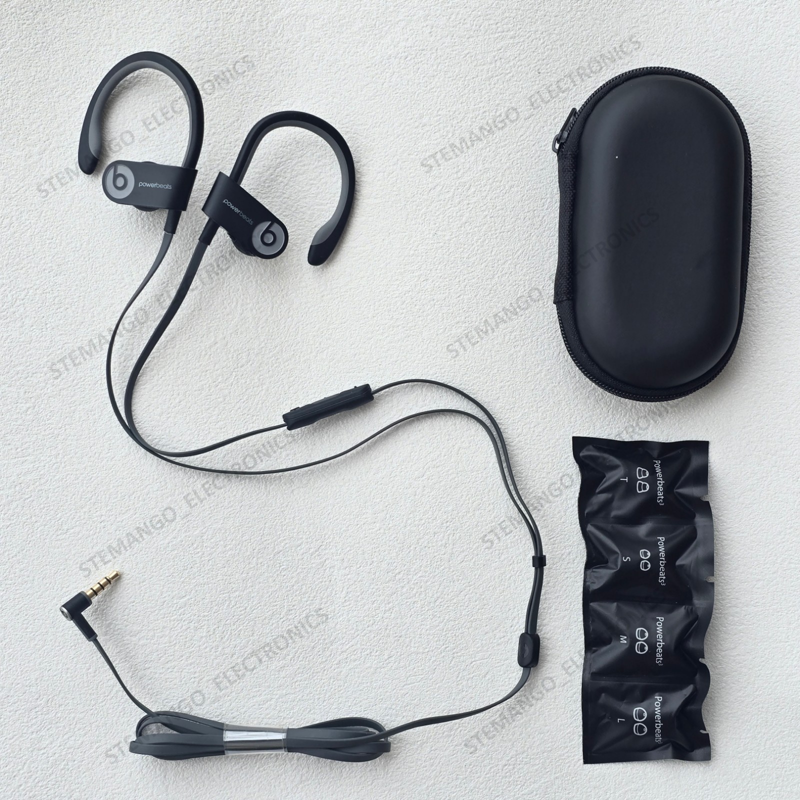 3.5mm Wired Sport Headphones For Apple iPod w.PowerBeats2 Earbuds Mic.&Remote
