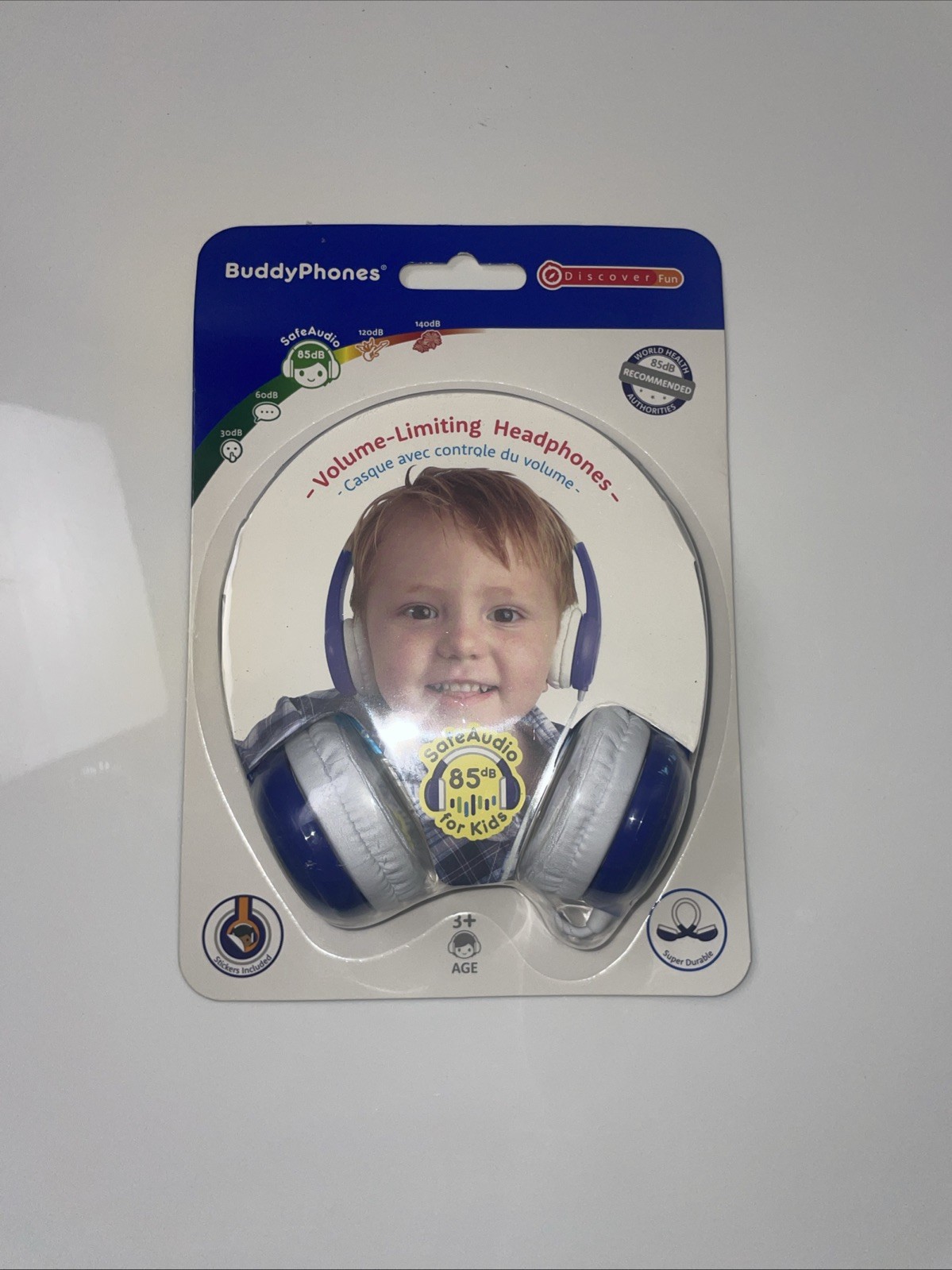 NEW Buddy Phones Safe Audio 85 for Kids Volume Limiting Headphones Anti Allergic