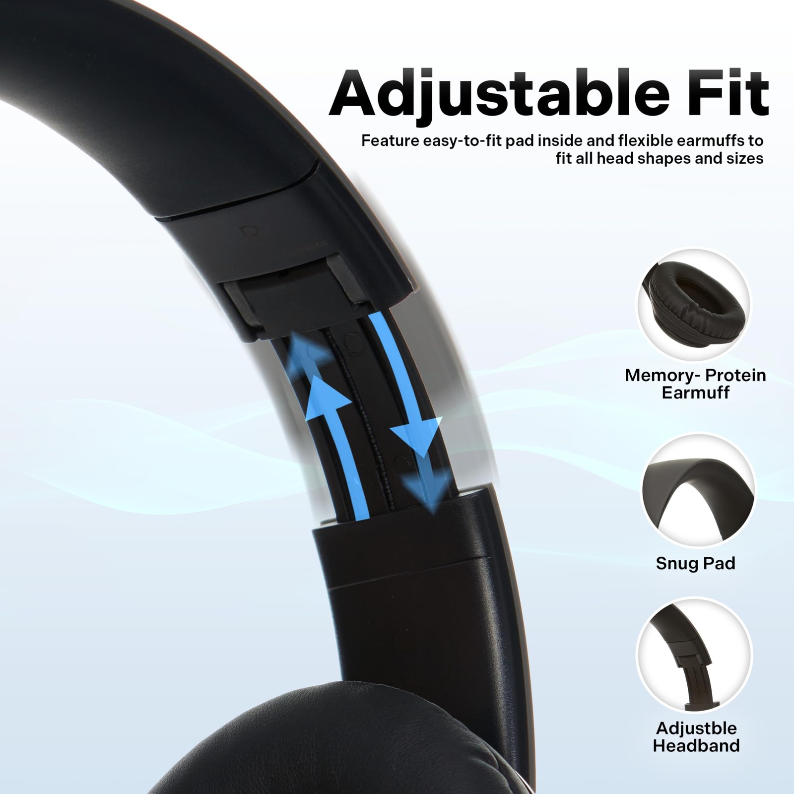 Bluetooth Headphones Wireless Over Ear Foldable Headset FM SD Slot Adult Kids