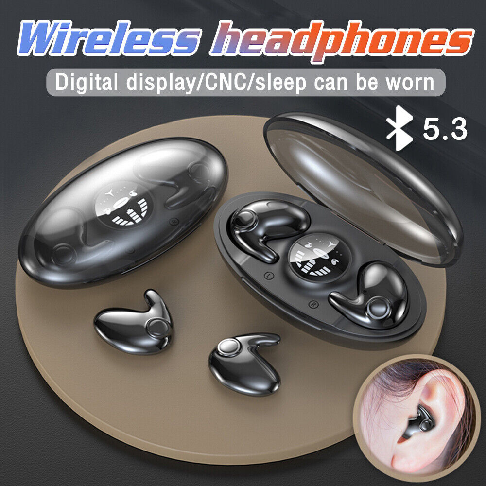 Bluetooth 5.3 Headset Invisible Sleep Wireless Earbuds TWS Waterproof Earphone