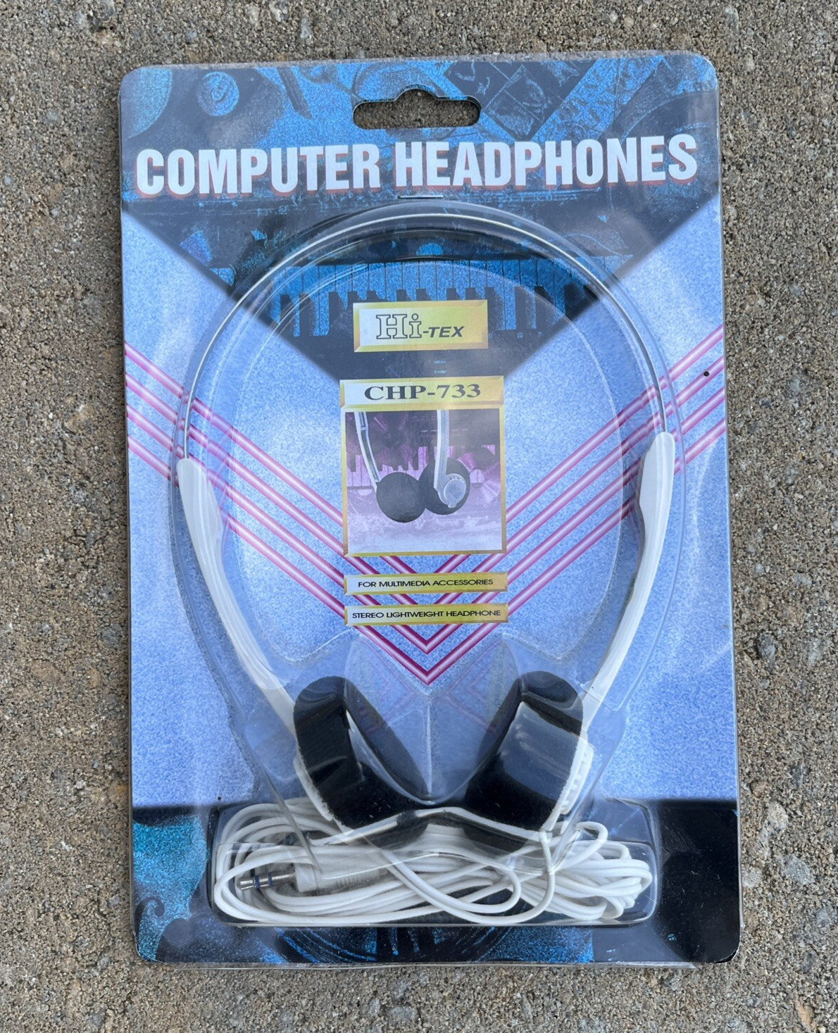 Vtg Computer 3.5mm Stereo Plug Headphones Audioworks 80’s Hi-Tex CHP-733