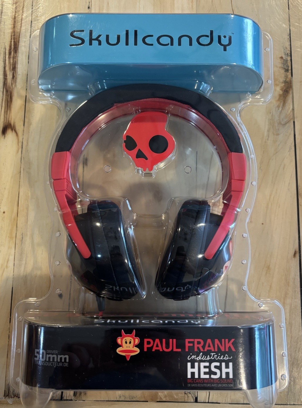Vintage Skull Candy Paul Frank Julius The Devil Monkey Wired Hesh Headphones New
