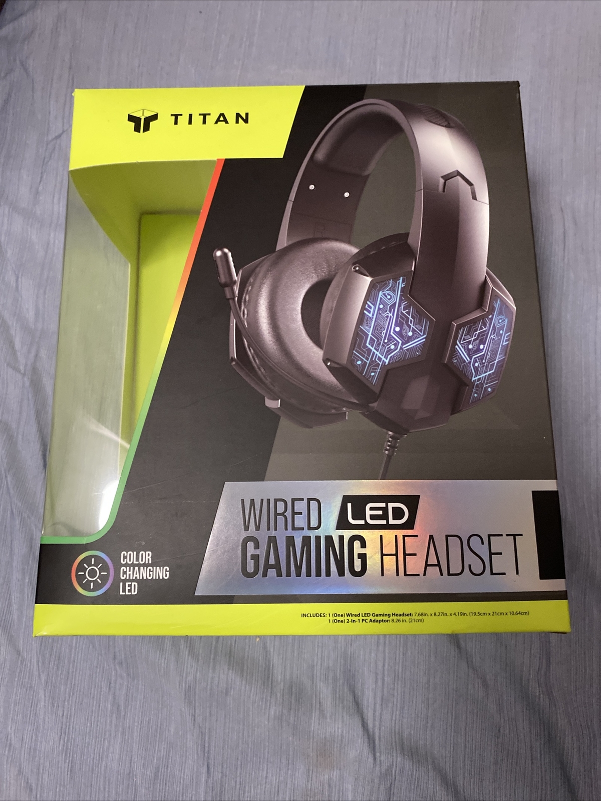 titan wired LED headphones