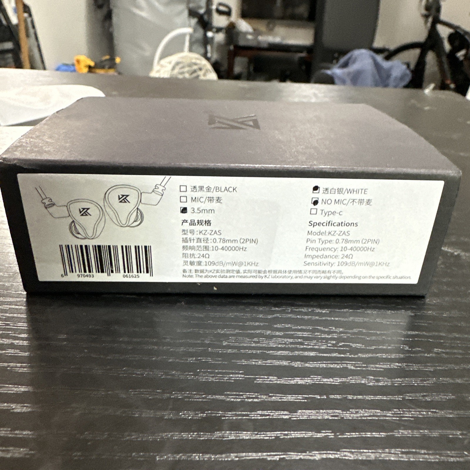 KZ ZAS in Ear Monitor Earphone 7BA+1DD 8 Unit Hybrid Technology IEM Headphones