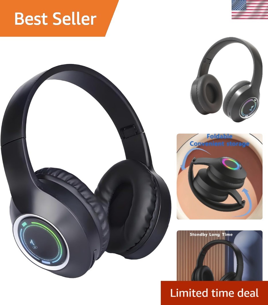 Comfortable Over Ear Wireless Headphones with HiFi Stereo & Noise Control