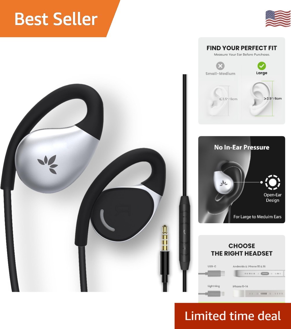Revolutionary Open-Ear Earbuds for Comfort – Ideal for Large Ears & Calls