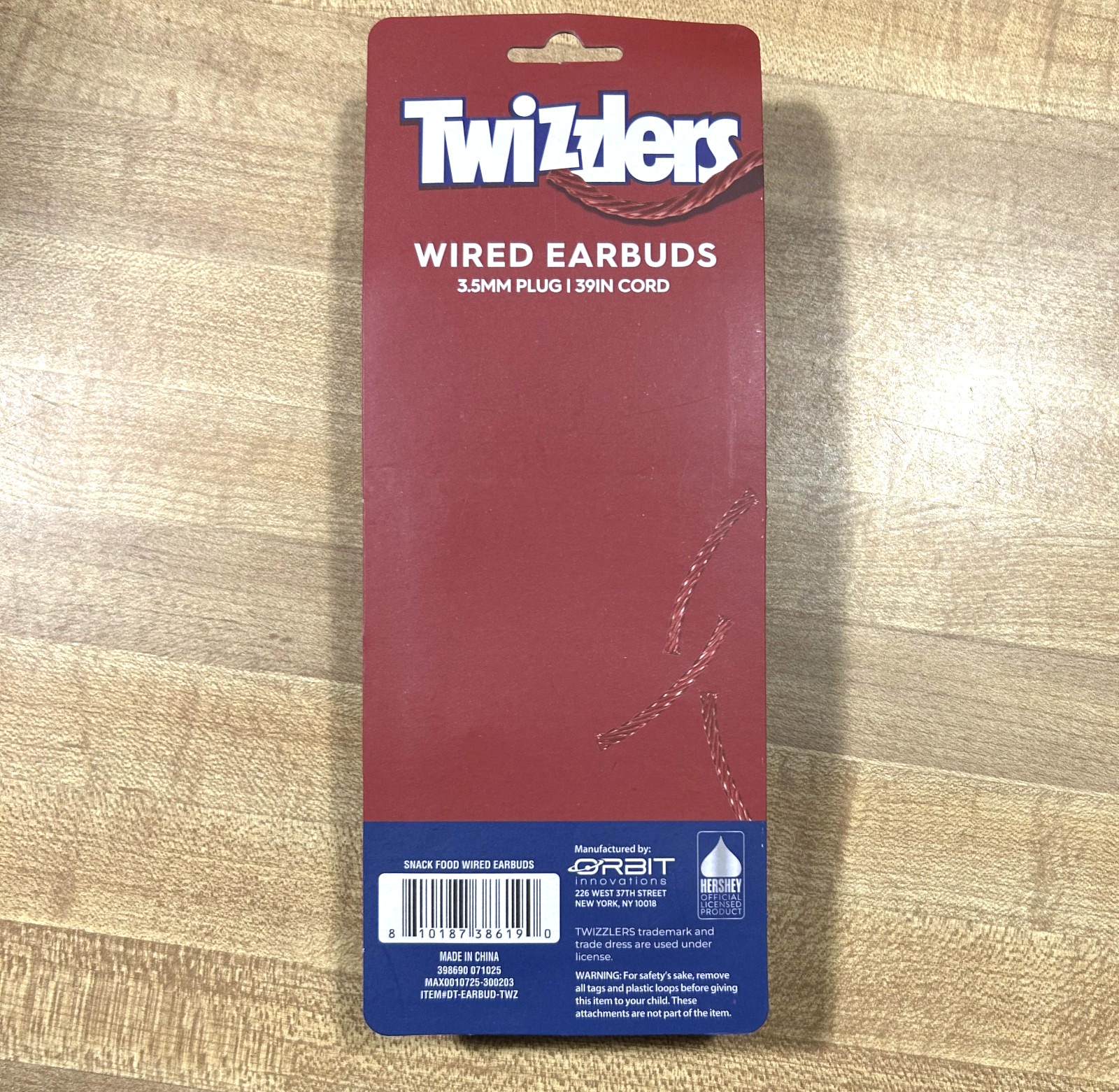 Twizzler 3.5mm Jack in Ear Headphones w/ Mic & Volume Control for most Devices