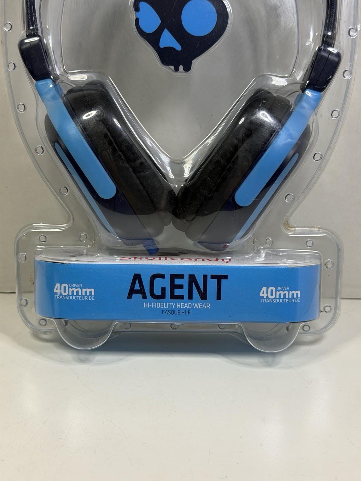 Skullcandy Agent 40mm Blue Hi-Fidelity Over Ear Wired Headphones NEW SEALED RARE