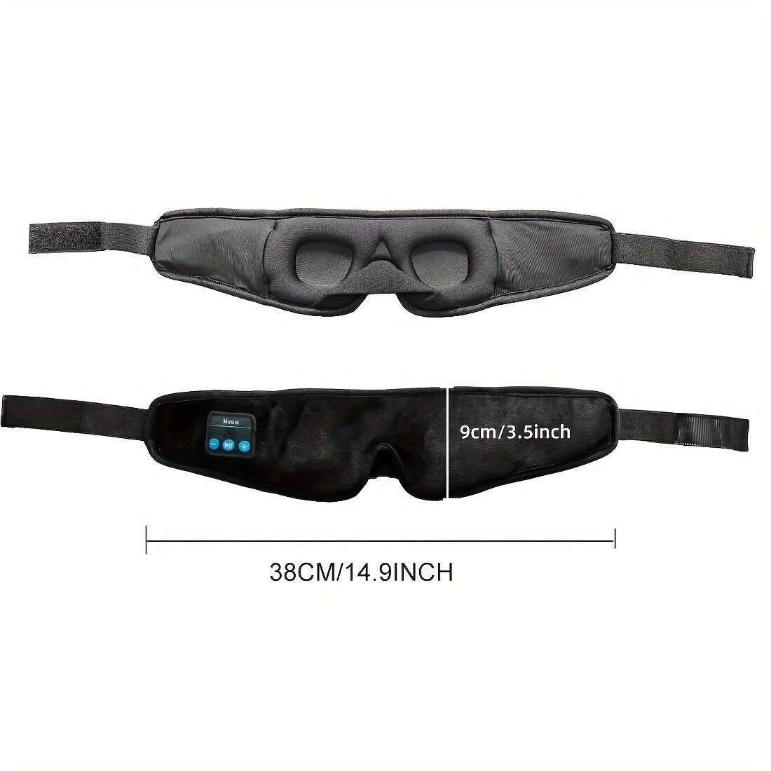 Women Men Music 3D Sleeping Eye Mask Blackout with Bluetooth Headphones Speakers