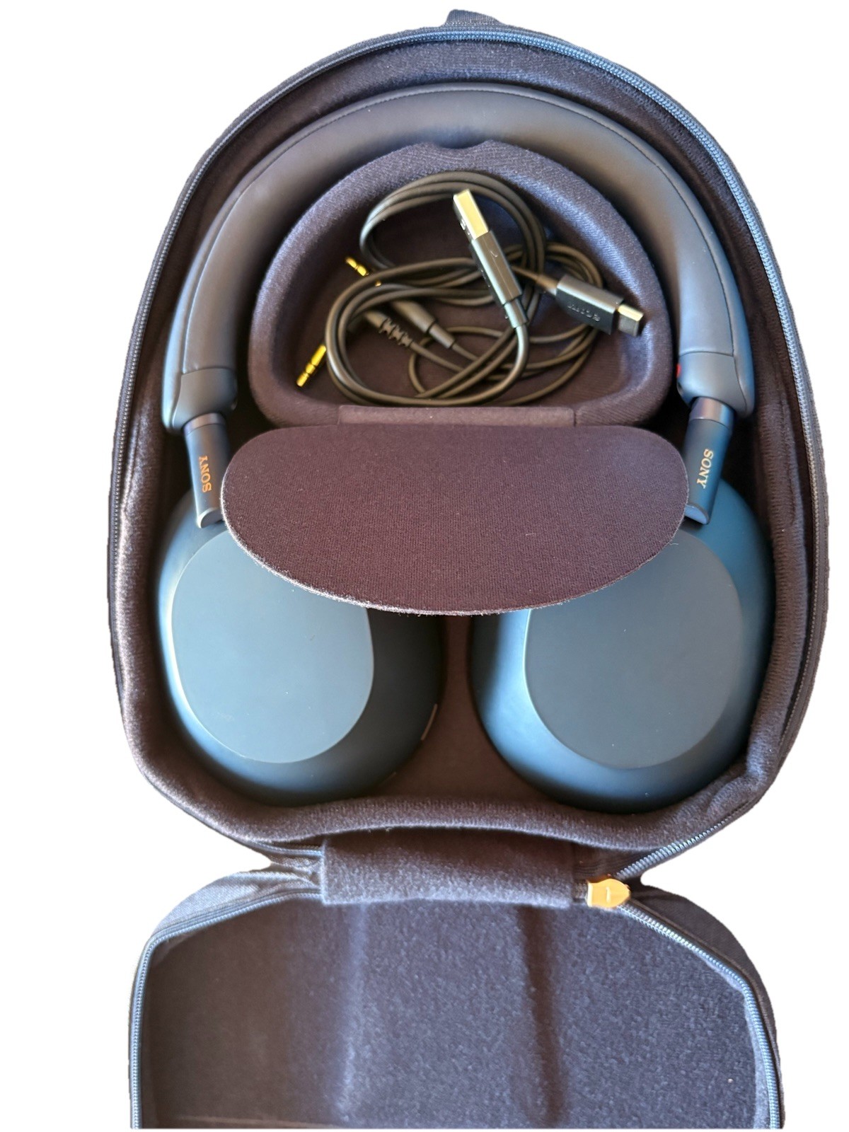 Sony Wireless Over-Ear Bluetooth Headphones Blue w/ Carrying Case & Cables
