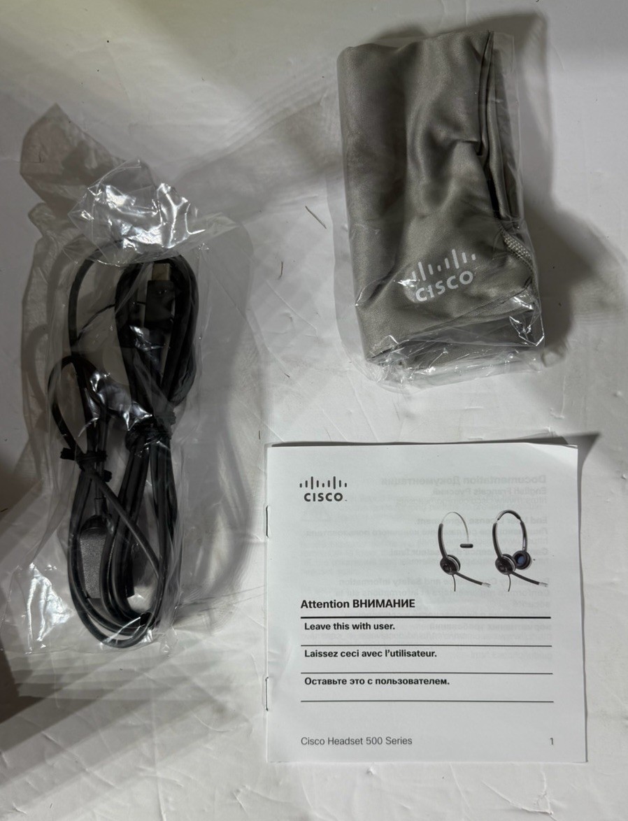 Cisco 531 Wired Single-Ear Headset w/ USB-A Adapter CP-HS-W-531-USBA *OPEN BOX*