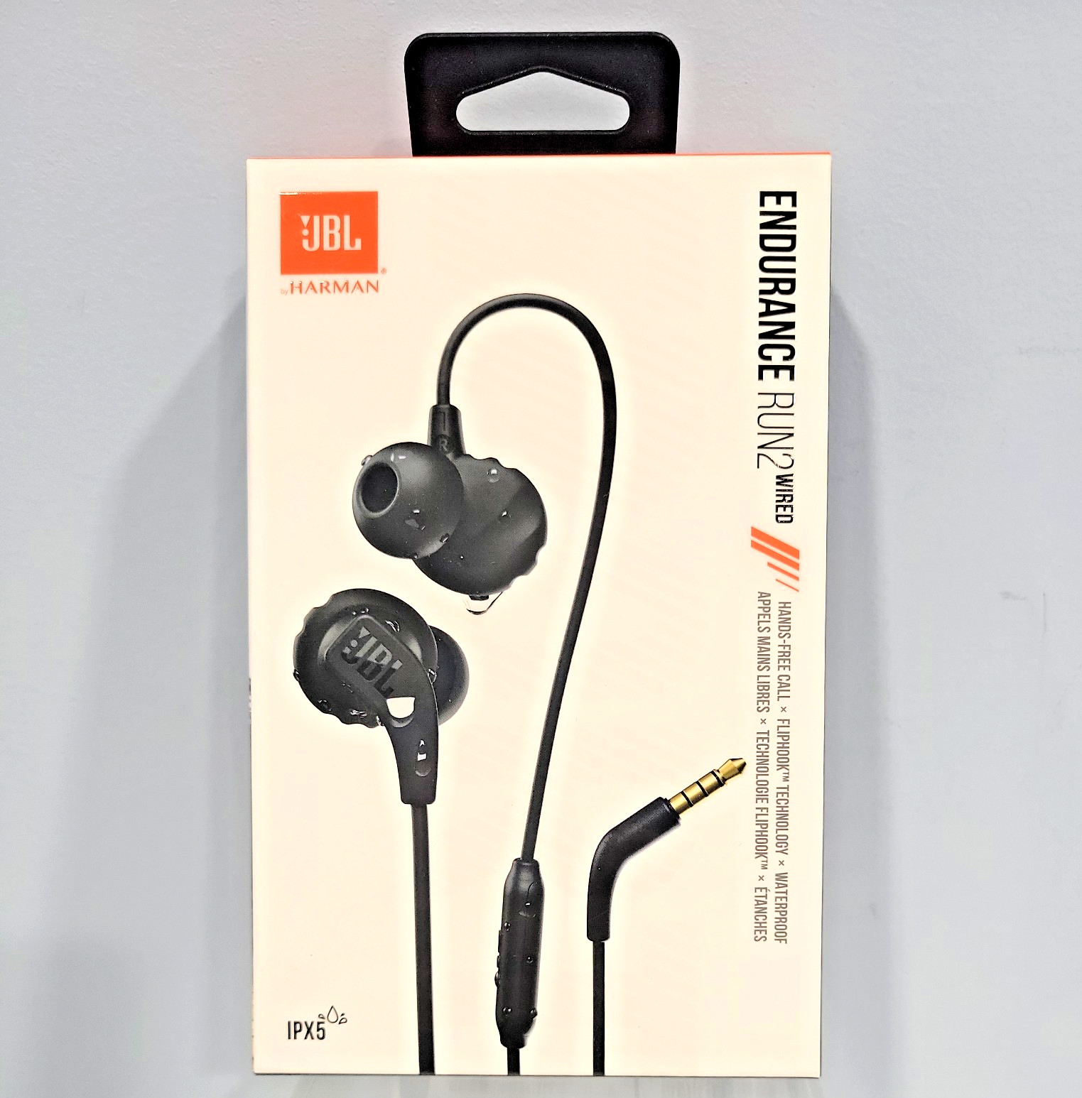 JBL Endurance Run2 Wired Headphones with Microphone Black Sealed NEW