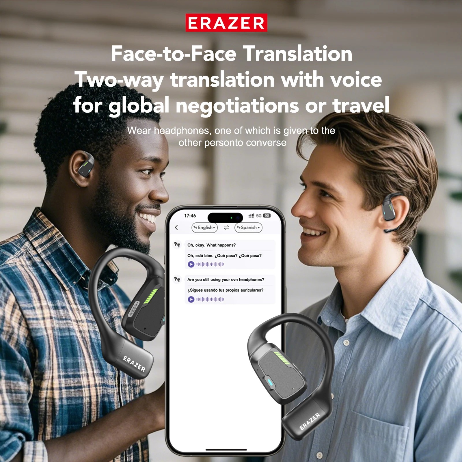 Erazer XP6 AI Earbuds: Wireless Gaming Headset, Waterproof, Bluetooth 5.4