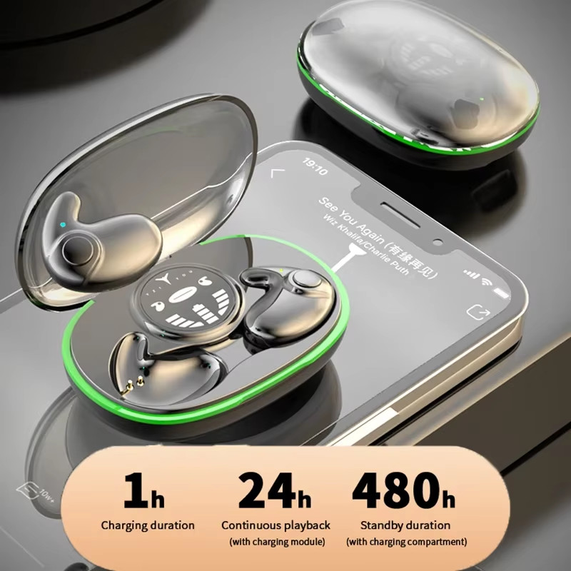 Invisible Sleep Earphones Bluetooth 5.3 Headphones IPX5 Waterproof Noise Reducti